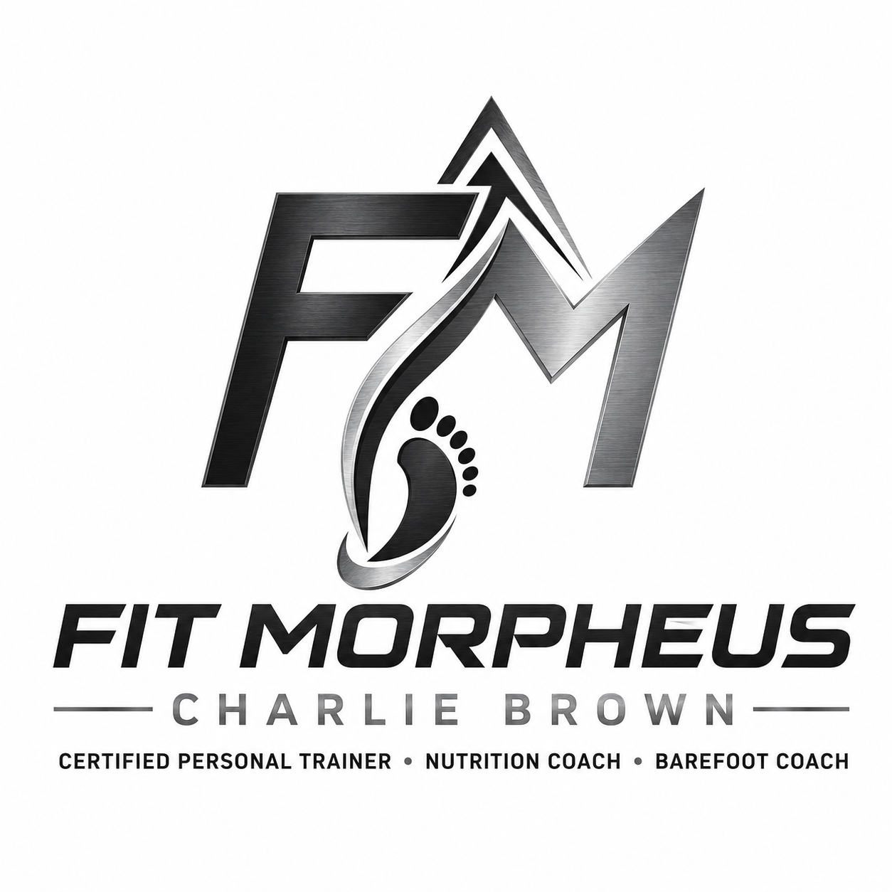 Fit Morpheus logo - Charlie Brown Certified Personal Trainer Nutrition Coach Barefoot Coach